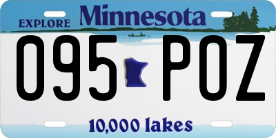 MN license plate 095POZ
