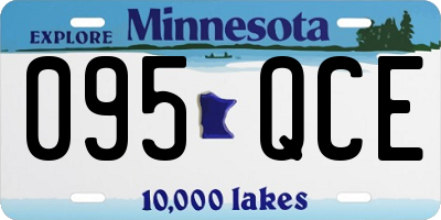 MN license plate 095QCE