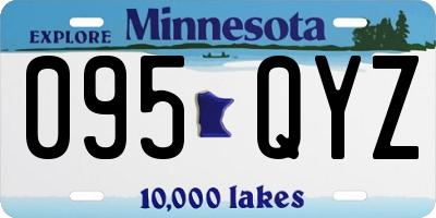 MN license plate 095QYZ