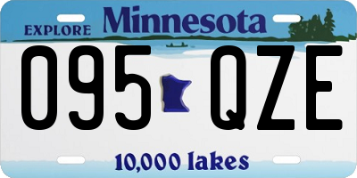 MN license plate 095QZE