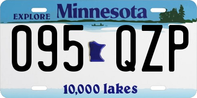 MN license plate 095QZP