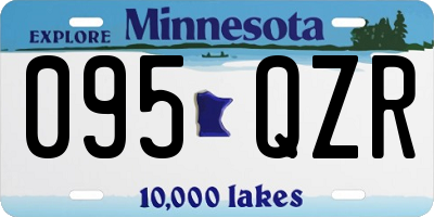 MN license plate 095QZR