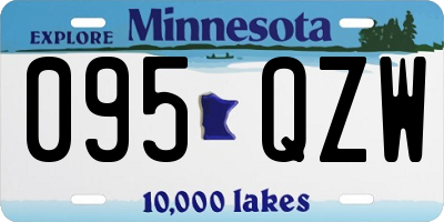 MN license plate 095QZW