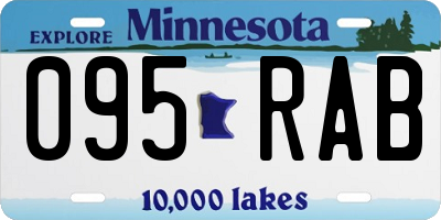 MN license plate 095RAB