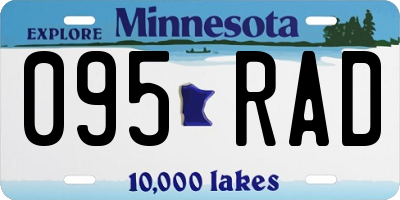 MN license plate 095RAD
