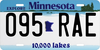 MN license plate 095RAE