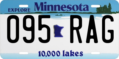 MN license plate 095RAG