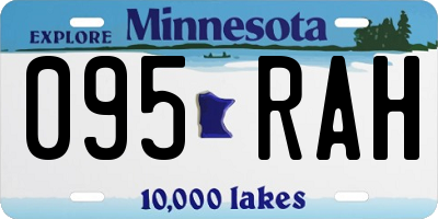 MN license plate 095RAH