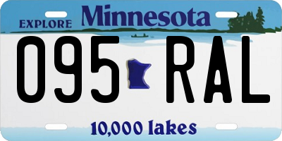 MN license plate 095RAL