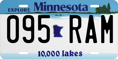 MN license plate 095RAM