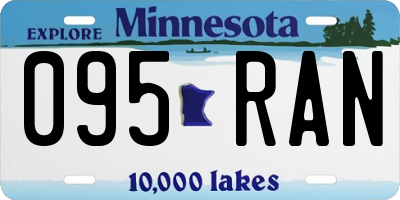 MN license plate 095RAN