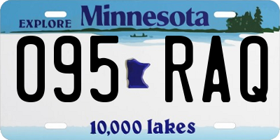MN license plate 095RAQ