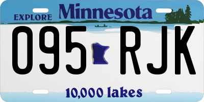 MN license plate 095RJK