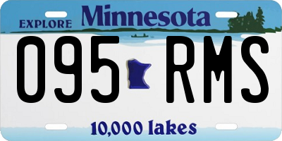 MN license plate 095RMS