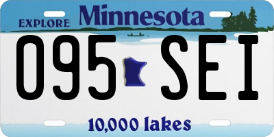 MN license plate 095SEI