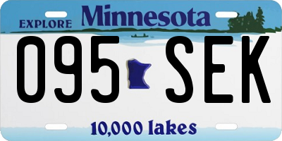 MN license plate 095SEK