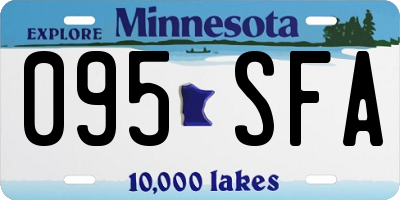 MN license plate 095SFA