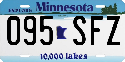 MN license plate 095SFZ