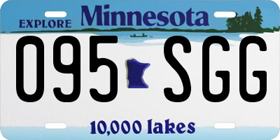 MN license plate 095SGG