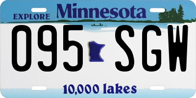 MN license plate 095SGW