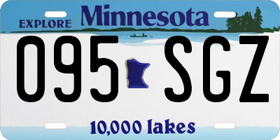 MN license plate 095SGZ