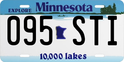 MN license plate 095STI