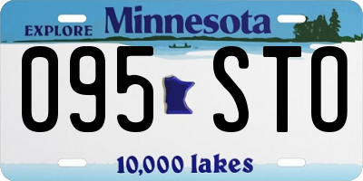 MN license plate 095STO