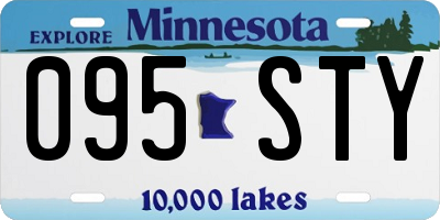 MN license plate 095STY