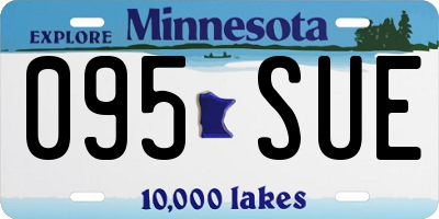 MN license plate 095SUE