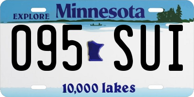 MN license plate 095SUI