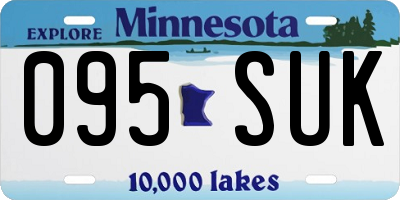 MN license plate 095SUK