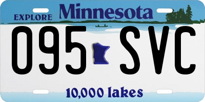 MN license plate 095SVC