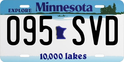 MN license plate 095SVD