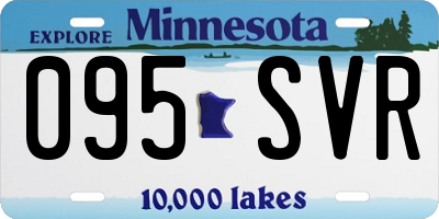MN license plate 095SVR