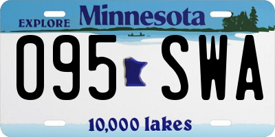 MN license plate 095SWA