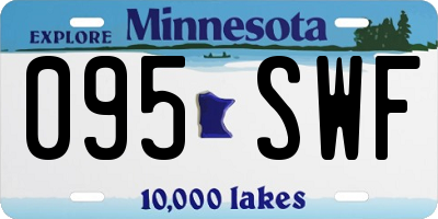 MN license plate 095SWF