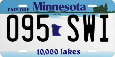 MN license plate 095SWI