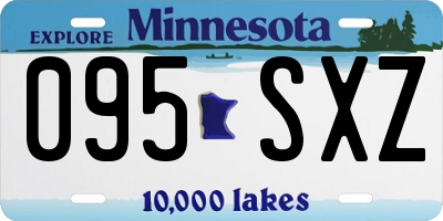 MN license plate 095SXZ