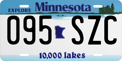 MN license plate 095SZC