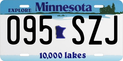 MN license plate 095SZJ