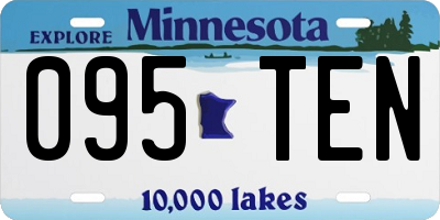 MN license plate 095TEN