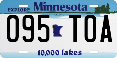 MN license plate 095TOA