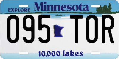 MN license plate 095TOR
