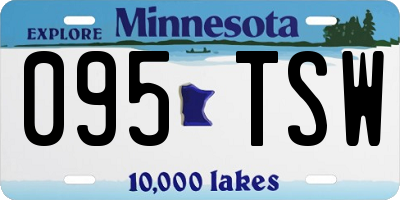 MN license plate 095TSW
