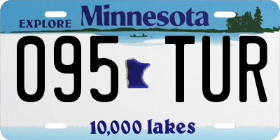 MN license plate 095TUR