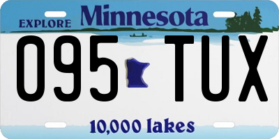 MN license plate 095TUX
