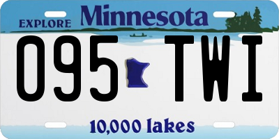 MN license plate 095TWI