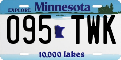 MN license plate 095TWK