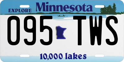 MN license plate 095TWS