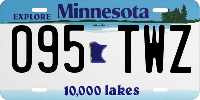 MN license plate 095TWZ